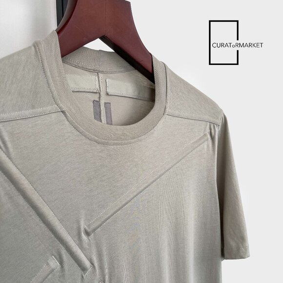 Rick Owens: Runway Aluminum Loose Rod Oyster Level T Shirt SS19 Babel - Picture 3 of 16